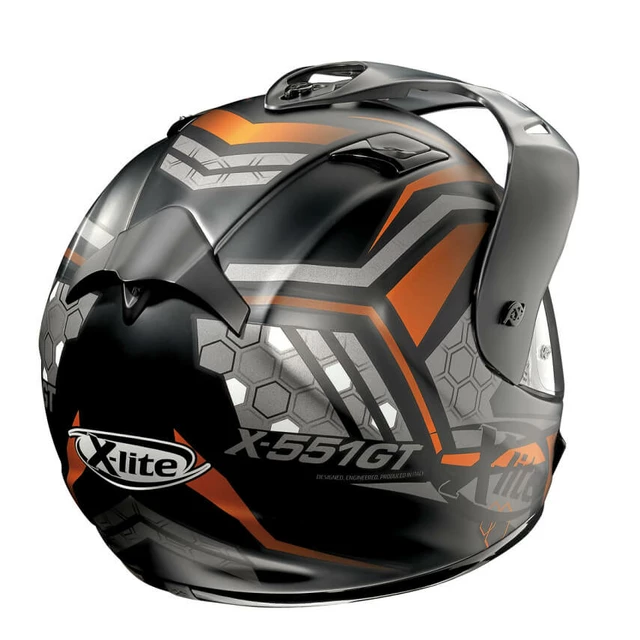 Motorcycle Helmet X-Lite X-551 GT Kalahari N-Com Flat Black-Orange