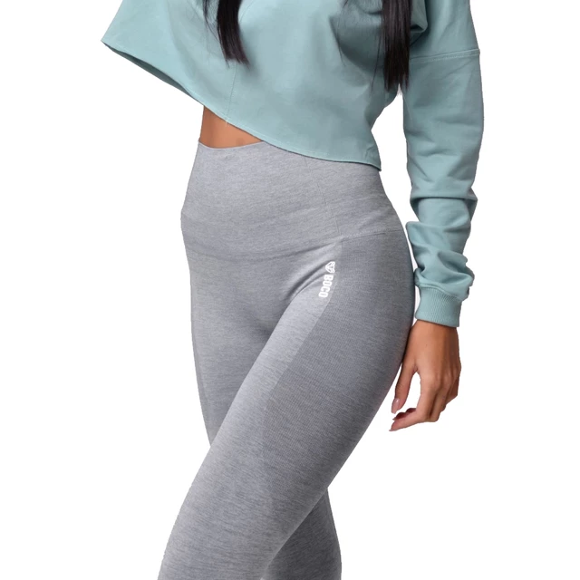 Women’s Leggings Boco Wear Sparkle Grey Melange Shape Push Up - Grey