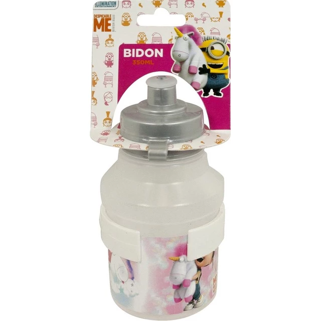 Cycling Bottle Minions Fluffy 350ml White with Holder