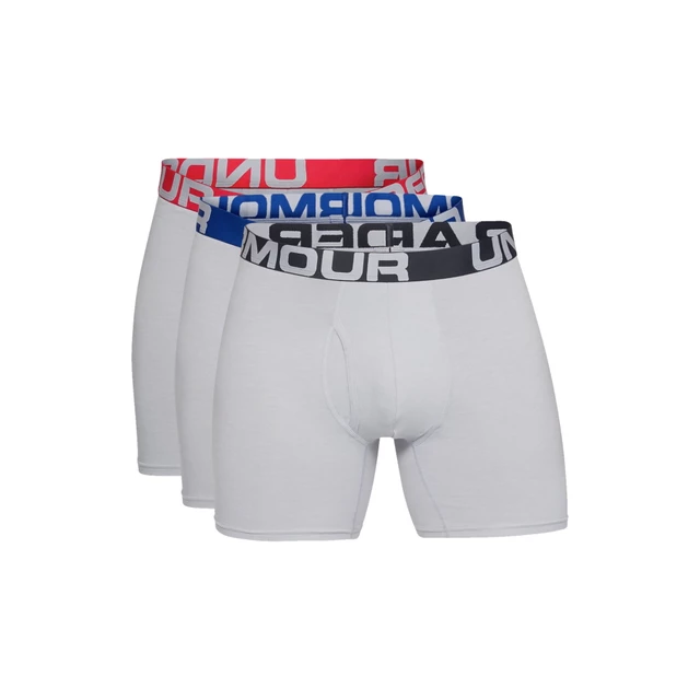 Pánské boxerky Under Armour Charged Cotton 6in 3 Pack - Mod Gray Medium Heather - Mod Gray Medium Heather