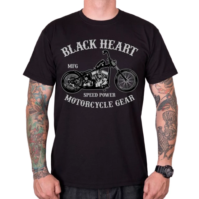 Póló BLACK HEART Chopper - fekete
