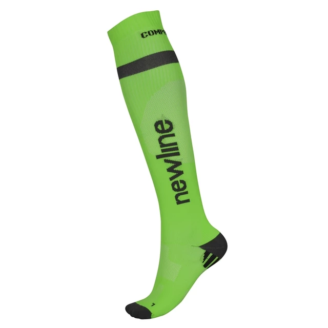 Compression Running Socks Newline - White - Green