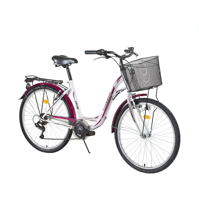 Mestský bicykel DHS Citadinne 2634 26" - model 2015 - bielo-fialová