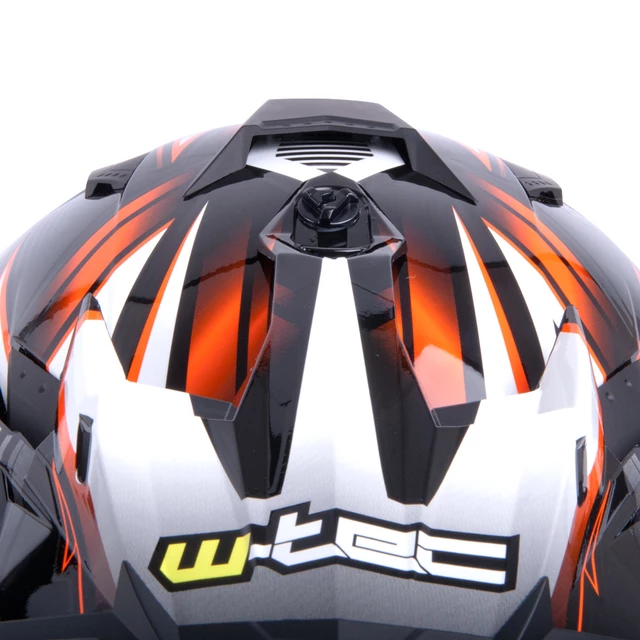 Motocross sisak W-TEC AP-885 grafit szürke - fekete-narancs