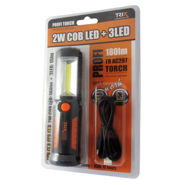 Rechargeable LED Torch Trixline BC TR AC 207