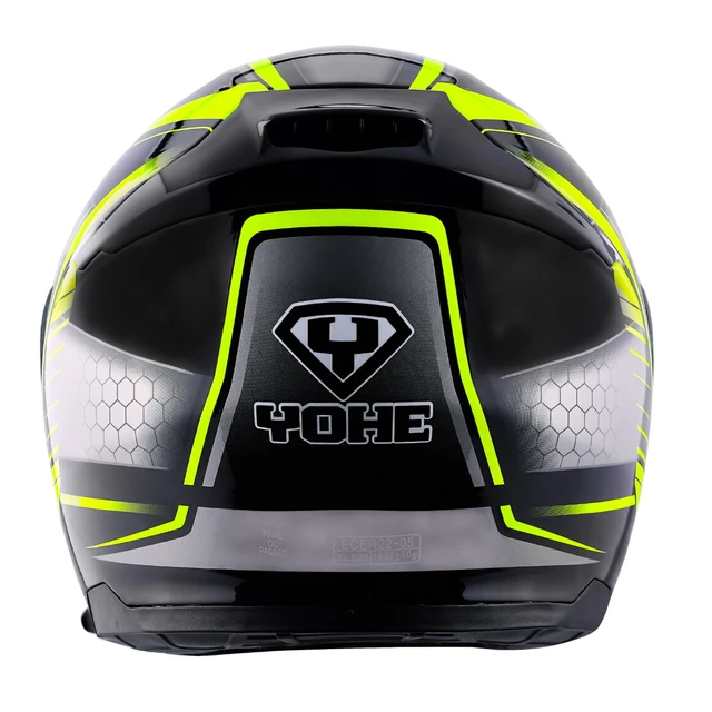 Motorcycle Helmet Yohe 950-16 - Black Grey