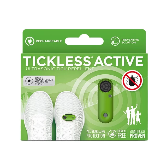 Ultrahangos riasztó kullancsok ellen Tickless Active sportolóknak - zöld - zöld