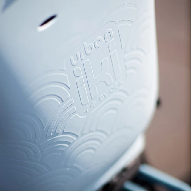 Zadní sedačka na kolo s adaptérem a nosičem na sedlovku Urban Iki - Fuji modrá/Bincho černá