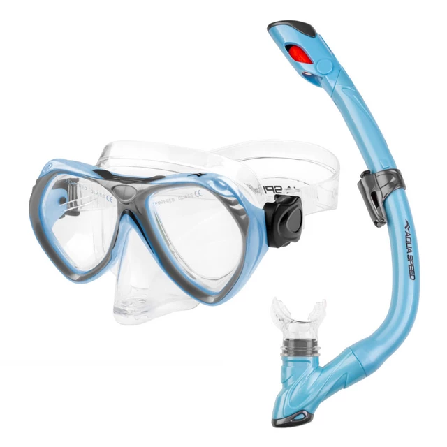 Detská súprava na potápanie Aqua Speed Aura+Evo - Light Blue