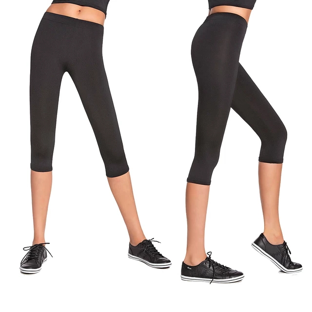 Női sport 3/4 leggings BAS BLACK Forcefit 70 - fekete - fekete
