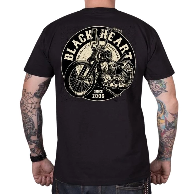 T-Shirt BLACK HEART Chopper King - Black - Black