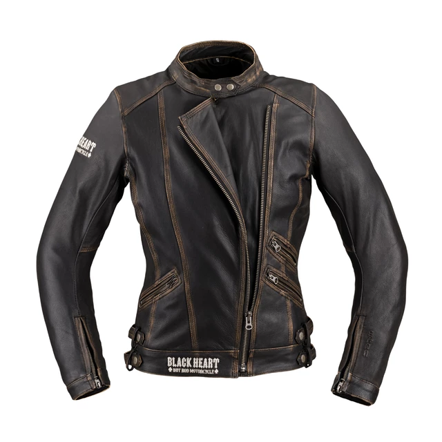 Women’s Leather Motorcycle Jacket W-TEC Black Heart Lizza - Vintage Brown - Vintage Brown