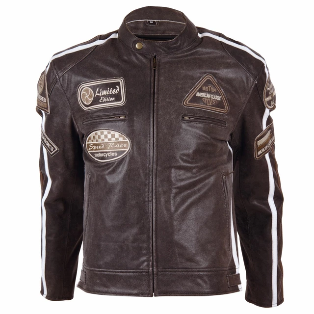 Ledermotorradjacke BOS 2058 Maroon - dunkelbraun