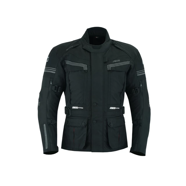 Men’s Touring Motorcycle Jacket BOS Maximum - Gray - Black