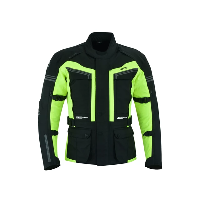 Men’s Touring Motorcycle Jacket BOS Maximum - Gray - Neon