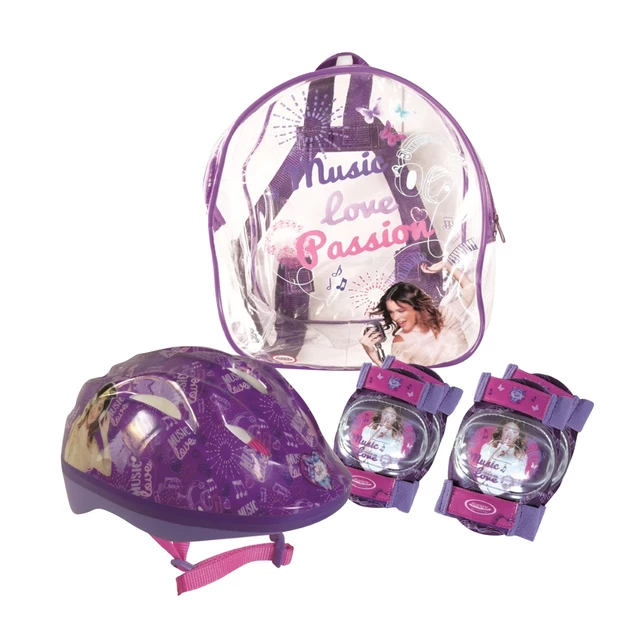 Violetta Kinderset - Helm + Knie - und Ellbogenschützer