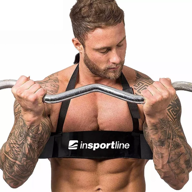 Závěsný pás na posilování bicepsů inSPORTline Bicipi - černá