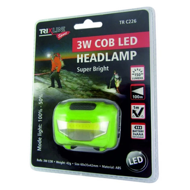 LED Headlamp Trixline C226 3W COB