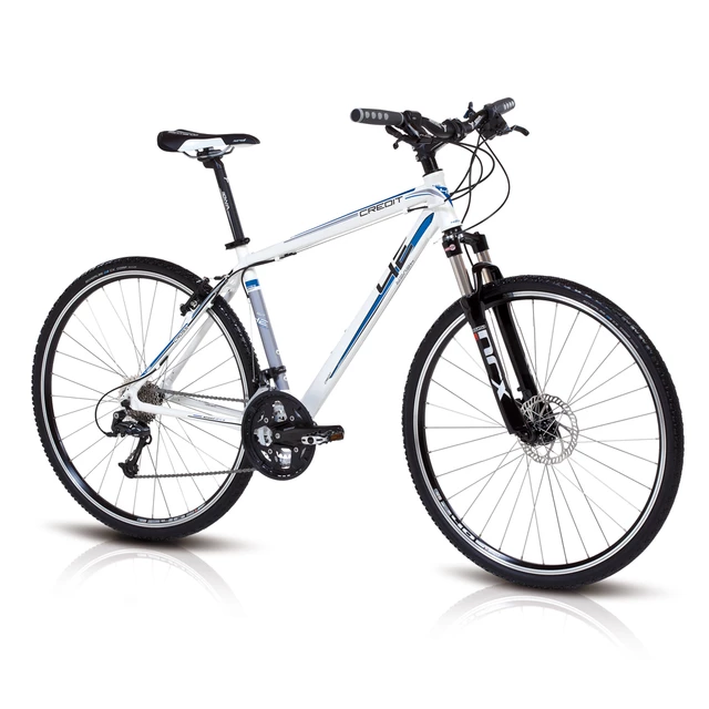 Cross kerékpár 4EVER Credit 2013 - tárcsafék - fehér-kék