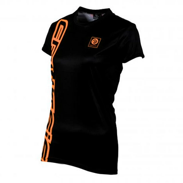 Dámské triko s krátkým rukávem CRUSSIS černo-oranžová