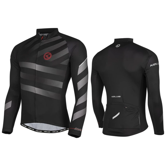 Long-Sleeved Cycling Jersey Kellys Rival - Grey