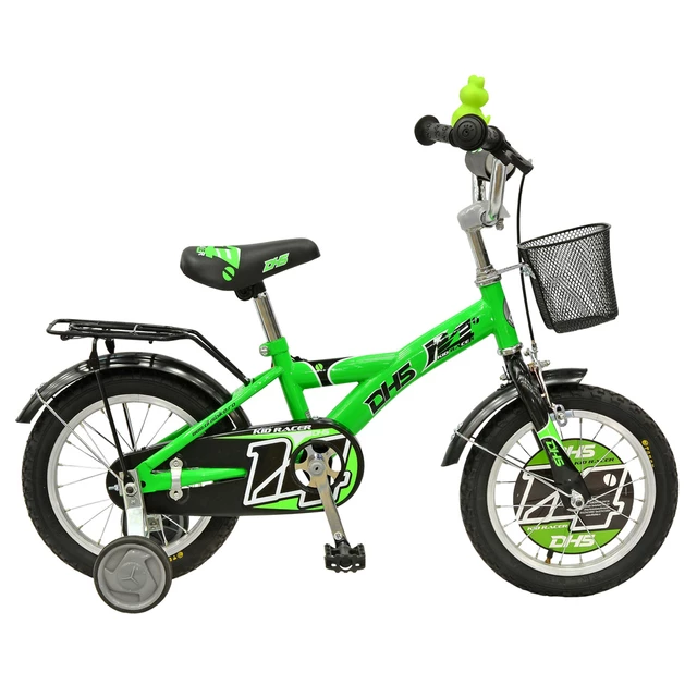 Gyermekkerékpár DHS Kid Racer 1401 14" - 2012 modell - zöld