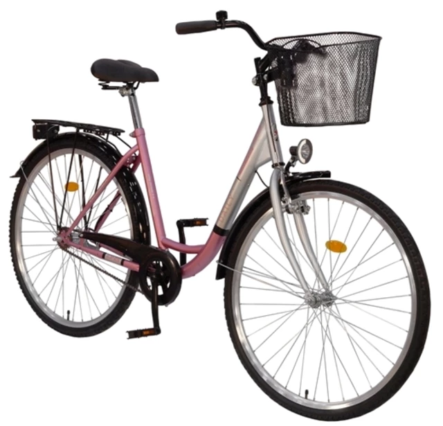 Bicykel DHS Daily 2852 - ružovo-strieborná