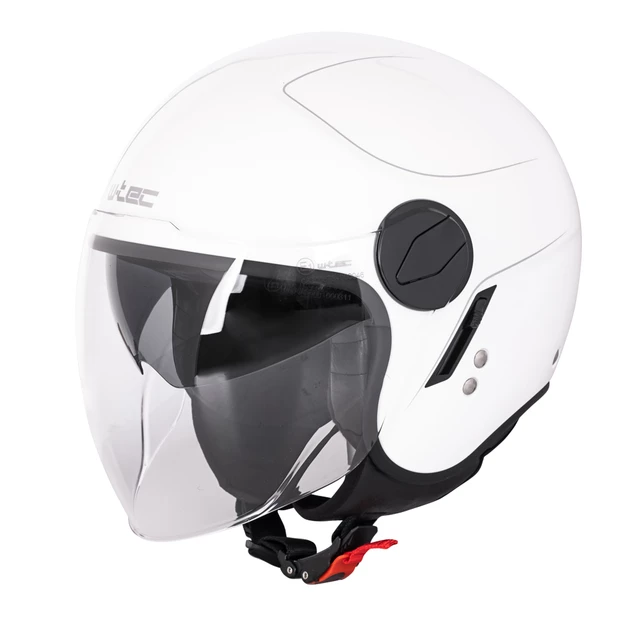 Kask otwarty ma motor, skuter z blendą W-TEC Vernante - Błyszczący biały