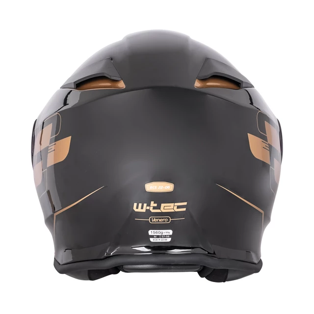 Flip-Up Motorcycle Helmet W-TEC Venero - Glossy Black-Gold