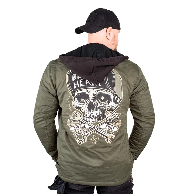 Férfi Aramid-szálas motoros kabát W-TEC Black Heart Hat Skull Jacket