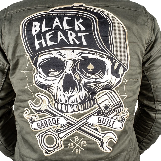 Męska kurtka motocyklowa z aramidem W-TEC Black Heart Hat Skull Jacket