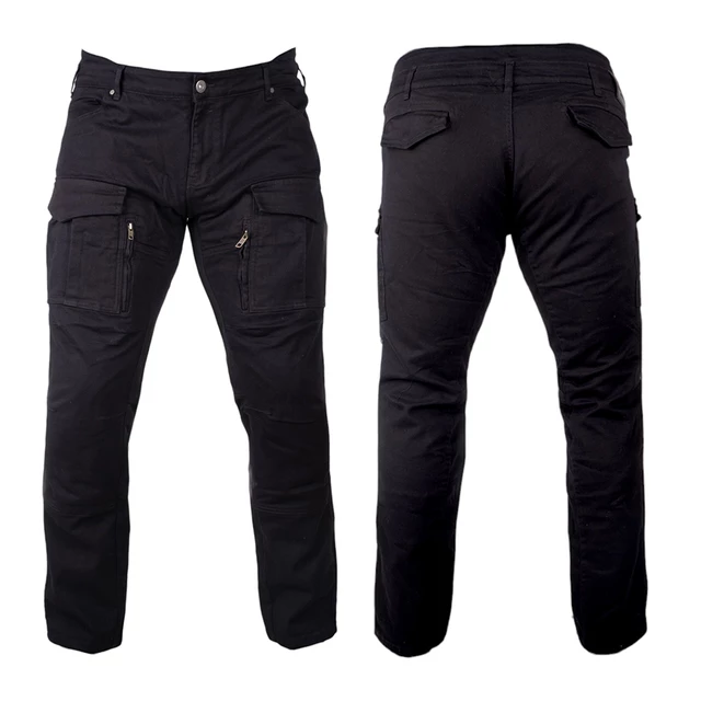 Men’s Motorcycle Pants BOS Cargo D - Black - Black