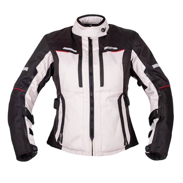 Women’s Touring Jacket W-TEC Maise - Black-Grey-Red - Black-Grey-Red