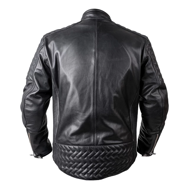 Kožená moto bunda W-TEC Elcabron - čierna