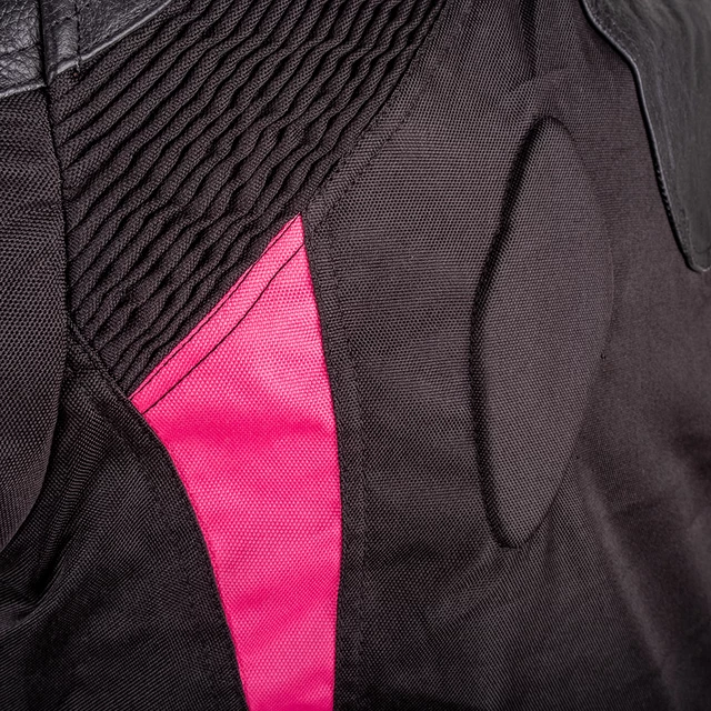 Női motoros dzseki W-TEC Durmana - fekete-rózsaszín