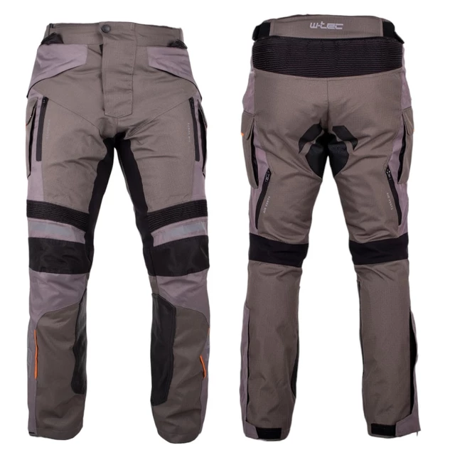 Motorcycle Pants W-TEC Smackton - Grey Orange - Grey Orange