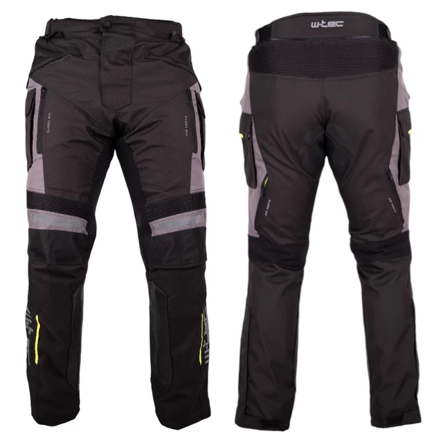 Motorcycle Pants W-TEC Smackton - Grey Orange - Black