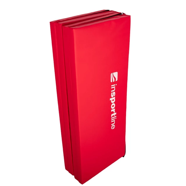 Folding Gymnastics Mat inSPORTline Kvadfold 200 x 120 x 5 cm - Red