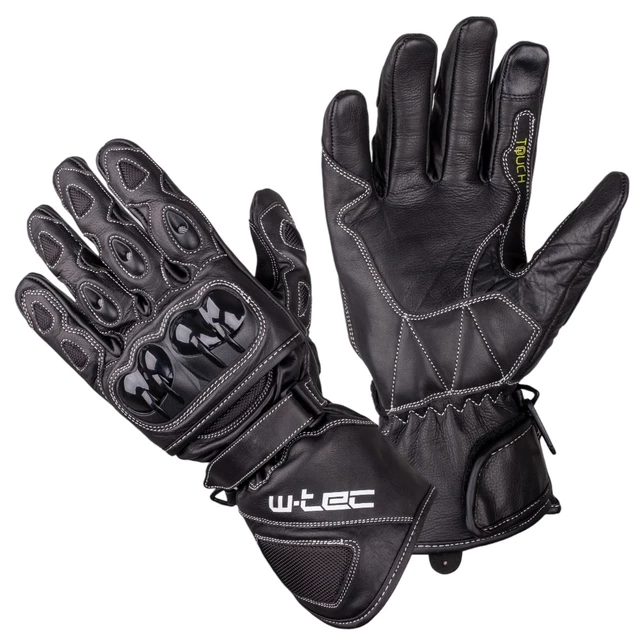 Motorradhandschuhe W-TEC Supreme TWG-171 - schwarz - schwarz