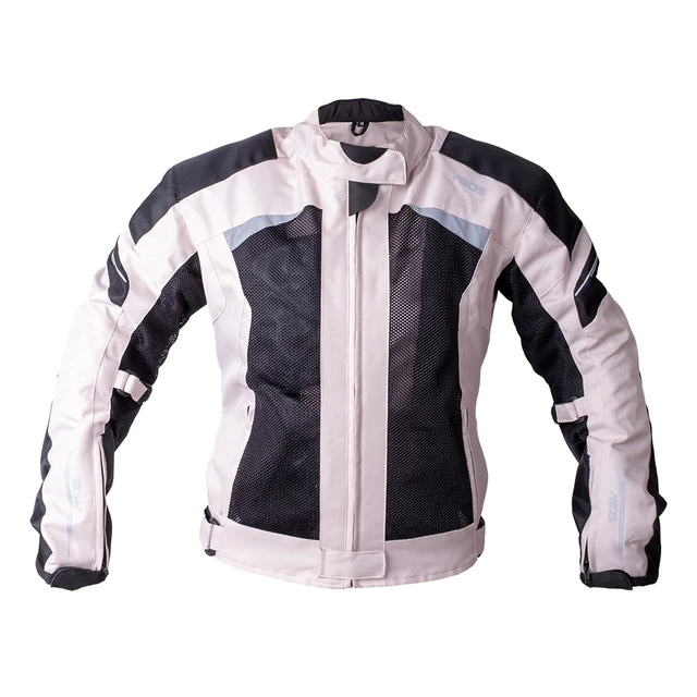 Women’s Summer Textile Motorcycle Jacket BOS Aylin - Black - Silver Grey