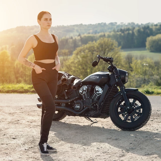 Női motoros leggings W-TEC Noposum - fekete