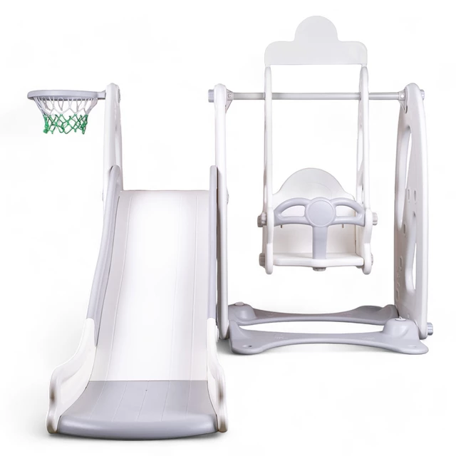 Children’s Slide w/ Swing Set & Basketball Hoop inSPORTline Nebelino