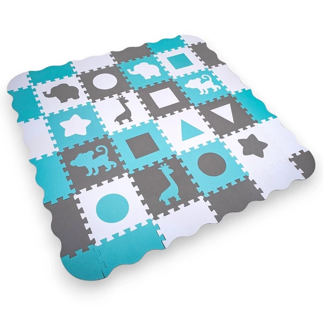Foam Puzzle Playmat w/ Playpen inSPORTline Smarfino 30 x 30 x 1 cm, 36 Pieces