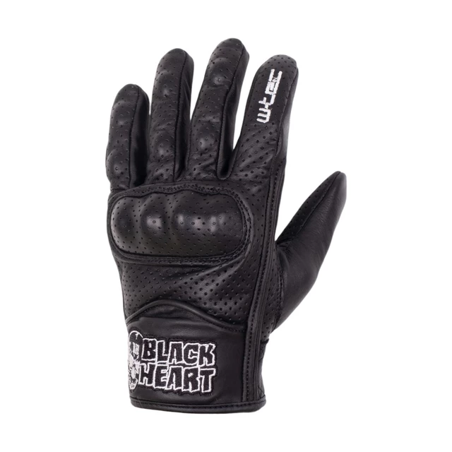 Leather Motorcycle Gloves W-TEC Black Heart Rookah