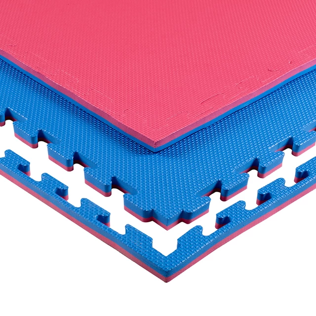 Puzzle tatami szőnyeg inSPORTline Sazegul 100x100x2 cm - piros kék - piros kék