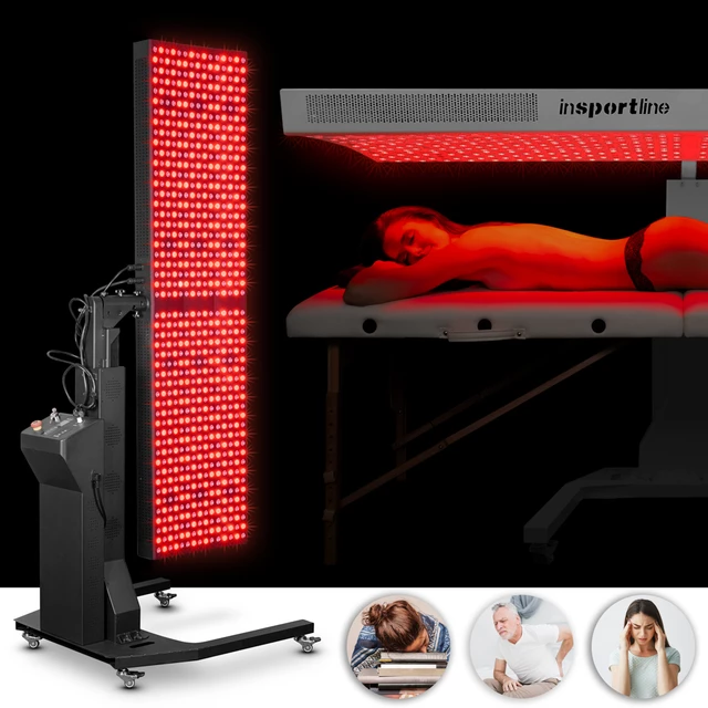 Red LED Light Therapy Panel inSPORTline Sumatrin - Black - Black