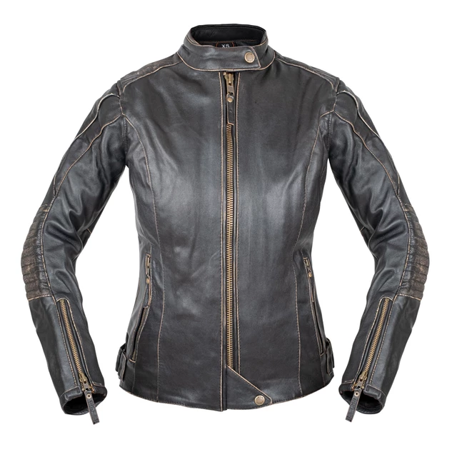 Women’s Leather Motorcycle Jacket W-TEC Lecia - Brown - Brown