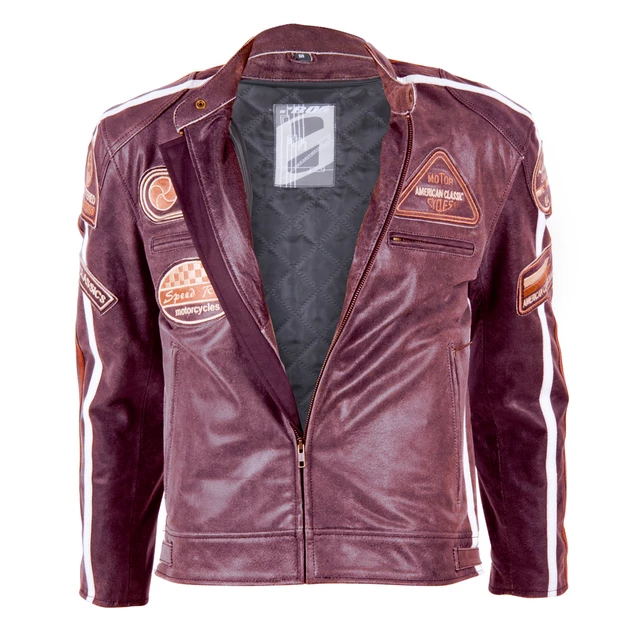 Leather Moto Jacket BOS 2058 Mahagon