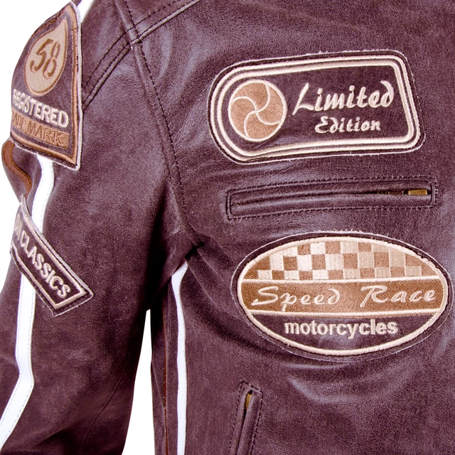 Leather Moto Jacket BOS 2058 Mahagon