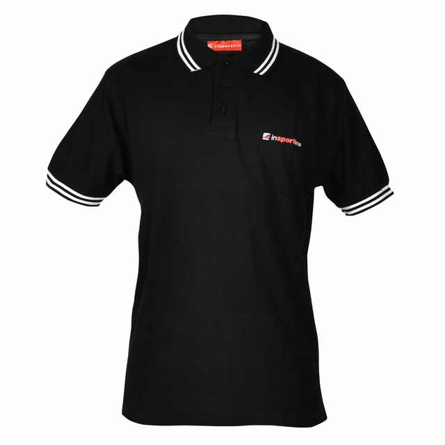 Športové tričko inSPORTline Polo - čierna - čierna